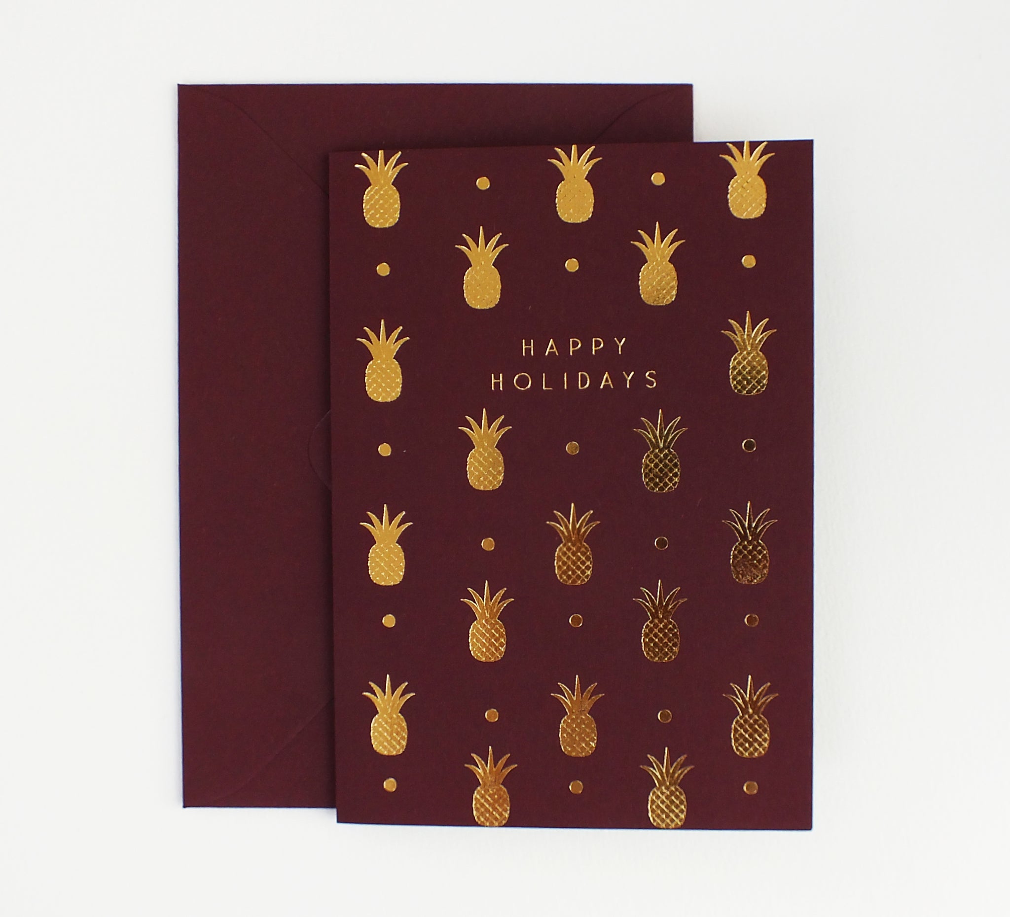 Happy Holidays Pineapple Greetings Card